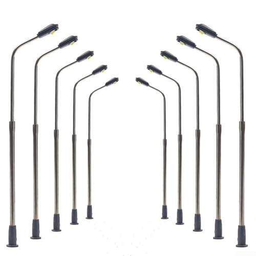 20Pcs Model Railway Lighting Accessory, N Scale White LED Street Lights, Model Railway Led Lamppost Lamps Street Lgihts, Model Railway N Gauge Lamp, Miniatures Sand Table Accessories
