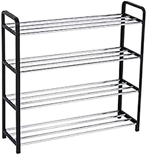 Zapatero de metal con soporte para zapatos para la entrada de la sala de estar, organizador de zapatos duradero y compacto, 64 x 20 x 46 cm