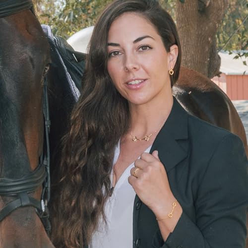 Minimalist Horsebit Necklace in Silver or 18K Gold Plated over 925 Sterling Silver. Dainty & Elgant Snaffle Horse Pendant Necklaces2