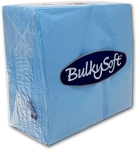 Paper Serviettes Soft Napkins 33x33cm 2PLY BulkySoft Solid Colours Choose Colours (Dark Blue, 100)