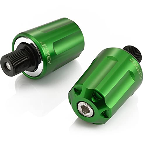 デイトナ バイク用 バーエンド アルミビレット カワサキ M17タイプヘビーウェイト リボルバー グリーン ZX-10R Ninja H2 CARBON など 17256