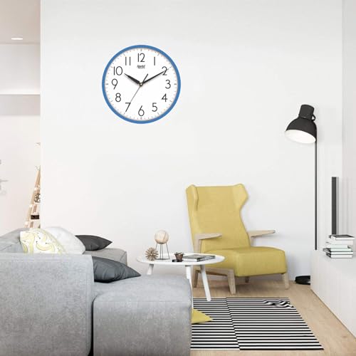 Image of Ajanta Clock Wall Clock for Home and Offices 12 Inches Wall Clock Wall Watch (Blue 30 x 30 x 4 cm)