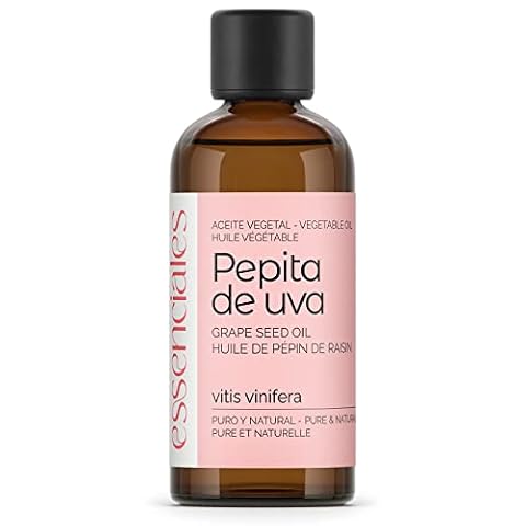 Essenciales - Olej roślinny z pestek winogron BIO, 100% czysty i certyfikowany ekologicznie, 100 ml | Olej roślinny Vitis Vinifera, pierwsze ciśnienie na zimno