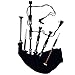 AAR Scottish Great Highland Bagpipe Black Cover & Cord Silver Mounts Black Finish with Tutor Book Reeds/Drone