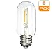 Produktbild Funey 8er Pack Filament LED E27 T45 Fadenlampe, 2W Ersetzt 20W Glühlampen, Warmweiß(2700K), Glas, Rustikalampe Filamentstil klar, Nicht Dimmbar, für Restaurant Café Pendelleuchte Hängelampe Wandlampe