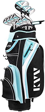 KVV Women’s Complete Golf Clubs Package Set Includes Driver, 3# Fairway, 5# Hybrid, 5#-P# Irons, Putter, Cart Bag, Head Covers, Right Handed KVV Women’s Complete Golf Clubs Package Set Includes Driver, 3# Fairway, 5# Hybrid, 5#-P# Irons, Putter, Cart Bag, Head Covers, Right Handed