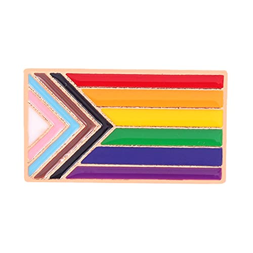 GHBOTTOM Rainbow Pride Flag Brooch LGBTQ Pin de Revers Ally Badge Equality Gay Lesbien Bisexual Transgender soutient Les Broches de Broche LGBTQ Rainbow Brooch LGBTQ