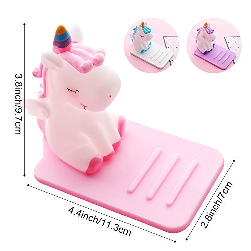 3 Pack Unicorn Phone Holder, Cute Unicorn Desktop Cell Phone Stand Holder Adjustable Stand, Compatible with All Mobile Smart Phone, Tablet Office Decor Desk Smartphone Dock Unicorn Gift for Girl - Thumbnail 7