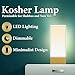 Enlighten Shabbos Lamp, Kosher lamp for Shabbat & Yom Tov, for Bedroom Living Room, LED Dimmable Square Table lamp, Gold Base Color, (10W Eqv 75W, 1100LM, 5000K,)
