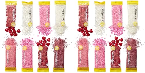 Wilton Valentine Sprinkles Dessert Decorating Set, 8-Count (Pack ...
