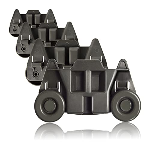 4 Pack W10195417 UPGRADED Dishwasher Wheels Lower Rack for Maytag Whirlpool Kenmore Kitchen Aid, Dishwasher Parts and Accessories Replacement WPW10195417, W10195417VP, AP4538395