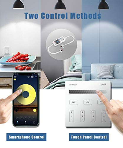 Kitasst Smart Dc 12V Dimmer Switch Kit For Led Rv Lights Interior, Halogen, Incandescent - Rv Accessories, Auto, Truck, Camper, Puck And Strip Lighting(1 Led Controller And 1 Touch Panel) #TOP3