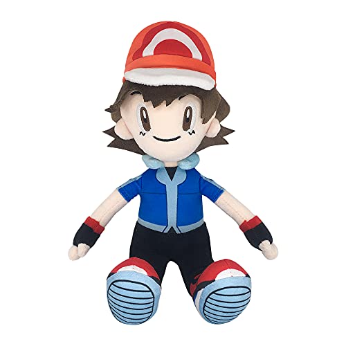 Ash Ketchum Plush Toys Cartoon Character Print Throw Pillow Soft Stuffed Doll with Cute Figure for Kids Adults Halloween Christmas Birthday Gift Home Sofa Chair Decor (11in)