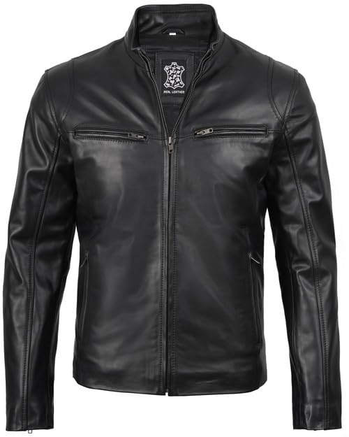 Image of Decrum Leather Jacket Men - Casual Stylish Cowhide Leather Jackets for Men