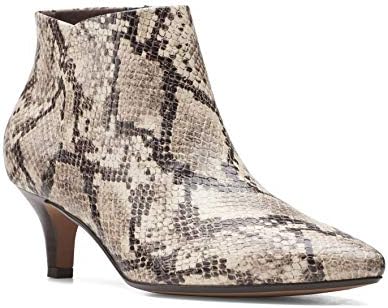 Clarks Women's Linvale Sea Ankle Boot, Taupe Snake Synthetic, 7.5 Wide | Image 6