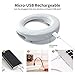 Meifigno Selfie Ring Light [3 Light Modes] [Rechargeable], Clip on Phone Camera LED Light, Adjustable Brightness Selfie Circle Light Designed for iPhone 15 14 13 12 11 8 Plus Pro Max Android iPad Lapt