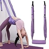 BZ Waist Back Leg Stretch Strap Band with Cushion, Stretching Equipment with Door Anchor, Yoga Stret