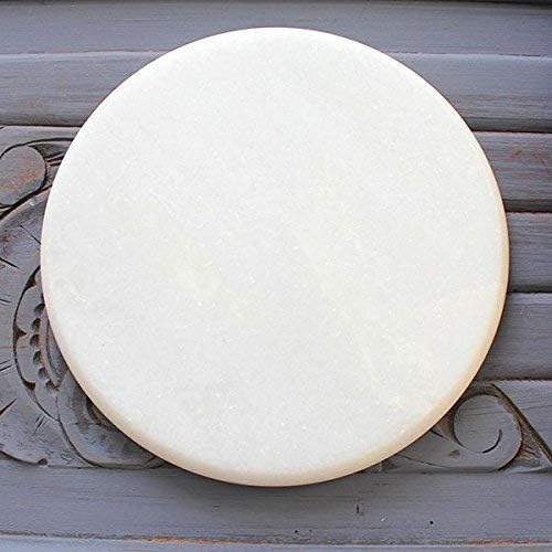 Image of Modern Decor Emporium White Marble Chakla (10 Inch) | Roti Maker | Rolling Pin Board | Chapati Maker | Chakla | Kitchen Tools for Home & Kitchen | Finished Marble Roti Maker. (White 10 INCH)