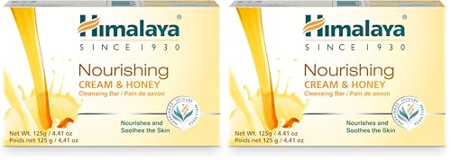 Image of Himalaya Herbal Healthcare Nourishing Cream and Honey Cleansing Bar, 4.41 Ounce (Pack of 2)