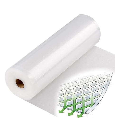 DiiDa Vacuum Food Sealer Rolls 25cm x 10m Vacuum Food Sealer Bags Storage Food Bags Cut to Length for Most Food Vacuum Sealer Machine