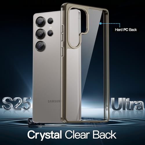 Image of JETech Cover Case for Samsung Galaxy S25 Ultra 5G, Non-Yellowing Shockproof Bumper Protective Phone Cover, Anti-Scratch Hard PC Back (Titanium Gray)