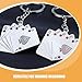 LAPYAPPE 4pcs 4pcs Playing Cards Keychain Stylish Metal Card-themed Accessories for Bags and Keys Multifunctional Illusion Props for Games and Parties Lucky Crimson and Gift for All Ages
