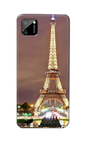Image of PRINTFIDAA Lovers Famous Place Eiffel Tower in Paris Printed Designer Hard Case for Realme C11 (2020) (6.5 inch) Back Cover -(e) RPM1009