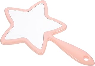 1pc Mirror with Handle Mini Magnifying Glass Travel Magnifying Mirror Small Handheld Mirror Hairdresser Mirror Cosmetic Handheld Mirror Portable Mirror Travel Handhold Mirror Miss