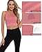 Womens High Impact Sports Bra Workout Crop Top High Neck Longline Sports Bra for Workout (L, Malus Red)