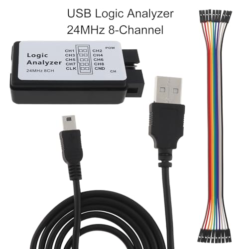 Image of 1 Set USB Logic Analyzer Device Set 8 Channel 24MHz UART IIC SPI Debug Logical Analysis Device Set with USB Cable Fit for Arduino ARM /FPGA M100 Hot