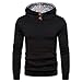 UINGKID Chaude Sweat à Capuche Homme Peluche Doublure Col Debout Pull Manche Longues Sweatshirts à Capuche Hoodie pour Automne Hiver M-3XL