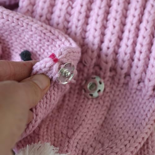 Kids Animal Character Double-Layer Knitted Scarf - Fun Critter Design for Children All Ages4