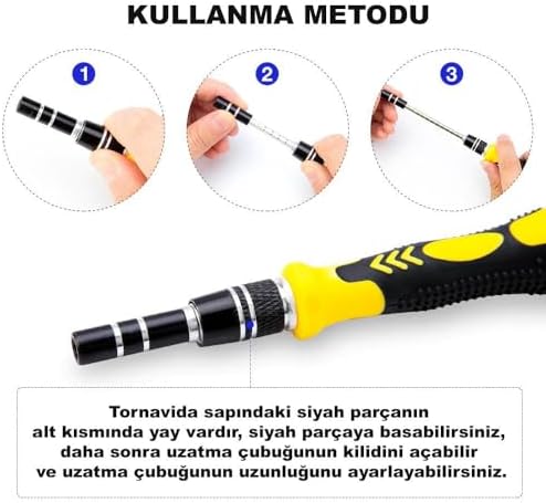 DailyTech 115 in 1 Hassas Sarı Çoklu Tornavida Seti El Alet Takımı - Görsel 4
