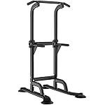 SogesHome Power Tower Pull Up Bar and Dip Station, Height Adjustable Dip Stand Exercise Machine for Home Gym, Multi-Functional Free Standing Strength Training Fitness Workout Station