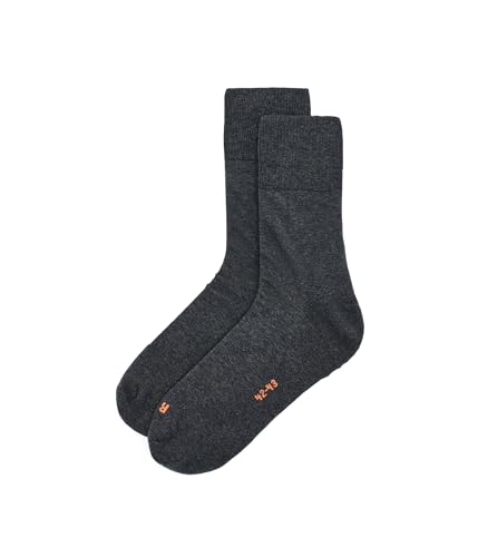 Image of Falke, Unisex, Cotton Run Socks, Dark Grey, EU 37-38 (US Men's 5-6, Women's 6.5-7.5)