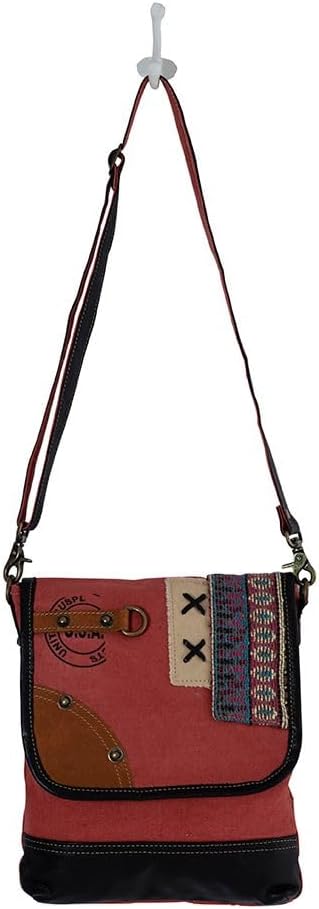 Myra Bag Shoulder Bag for Women - Western Upcycled Canvas and Leather Crossbody Bag - Ruby Canyon USA - Image 4