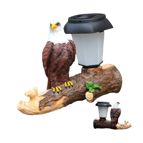 Statue d'aigle extérieur solaire lampe LED oiseau décorative - 7