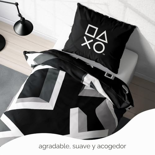 Juego de ropa de cama Playstation de 135x200 cm con funda de almohada reversible 6