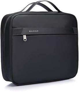 red lemon Polyester Men & Women The Hanging Toiletry Bag | 3 Split Black Travel Pouch Accessories Grooming Organizer Kit with Hook (Black)-picture-47