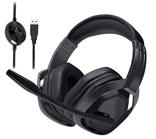 Amazon Basics USB Pro Gaming Headset with Microphone for PC, Black