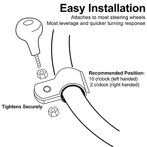 2 Pieces Steering Wheel Knob Spinner Suicide Knobs Steering Wheel 360 Degrees Rotation Tractor Accessories For Cars, Trucks, Tractors, Boats, Golf Carts (Brown) #TOP6