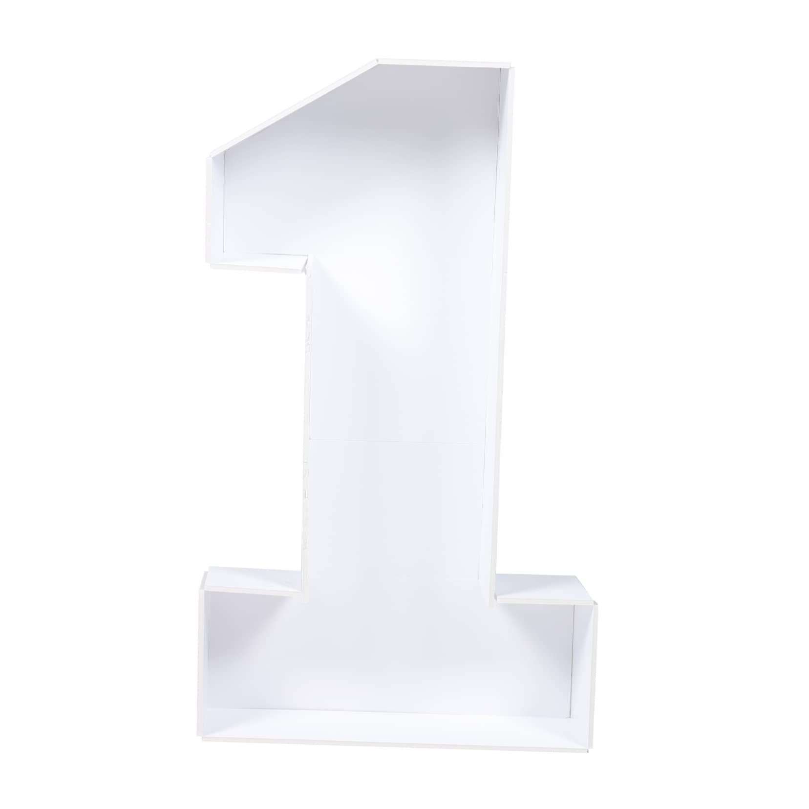 Cornice a Palloncino Numero 1 Bianca in Ps per Compleanno | Decorazione Primo Anno, Allestimento per Shower, Forma Cifra Singola per Feste di Bambine e Ragazzo Ragazza