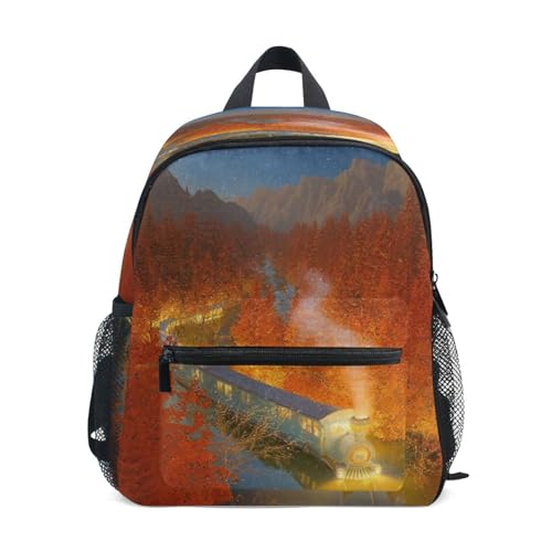 Wudan Autunno Fantasy Viaggio Big Kid Zaini Prescolare Bambini Libro Borse per la Scuola Materna, Viaggio Fantasy Autunno, Small