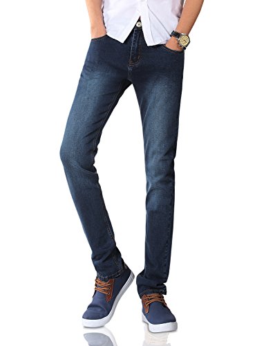 Demon&Hunter Men's Blue Skinny Fit Stretch Jeans S8048(34)