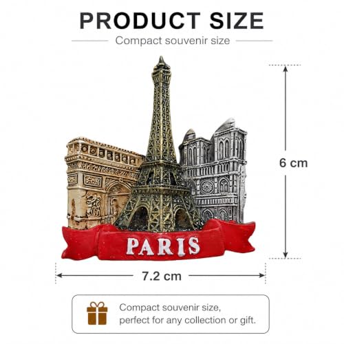 Imán para refrigerador Torre Eiffel París Francia 3D miniatura 5