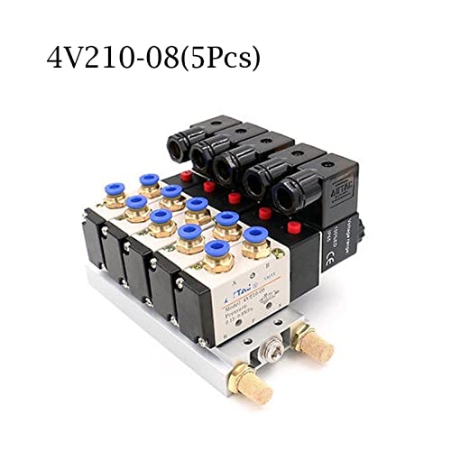 Électrovanne 4V210-08 AC110V à commutation rapide et embase pneumatique 4mm