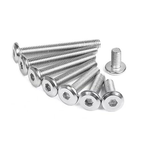 SYDARSYN Hex Socket Flanged Button Head Furniture Screws Stainless Steel Hexagonal Flat Head Machine Screws Allen Bolts M10x80mm (2 pcs) - Image 3