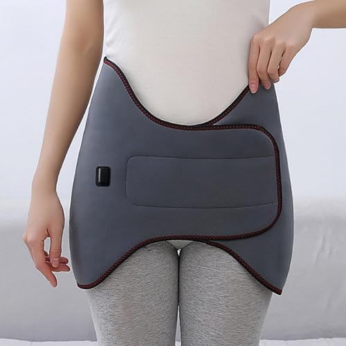 LBMED Cinturón para Aliviar El Dolor Ciática con Calefacción Eléctrica,masajeador Estómago Abdominal con 4 Motores Vibración,3 Niveles Temperatura (55-65 °C),no Se Cae,para Caderas hasta 129cm