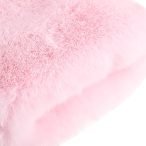 Manguitos de felpa rosa para evitar manos frías en invierno 3