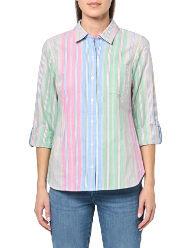 Image of Nautica Women's Button Front Long Sleeve Roll Tab Shirt